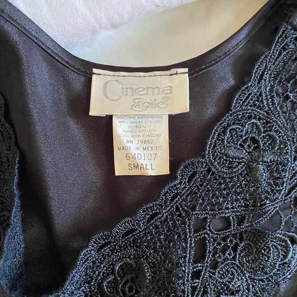 Vintage Black Silk Tank-Top - Picture 4 of 4